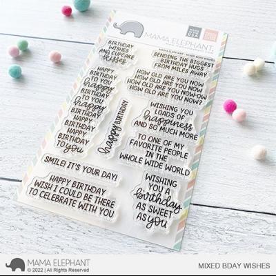 Mama Elephant Clear Stamps - Mixed Bday Wishes